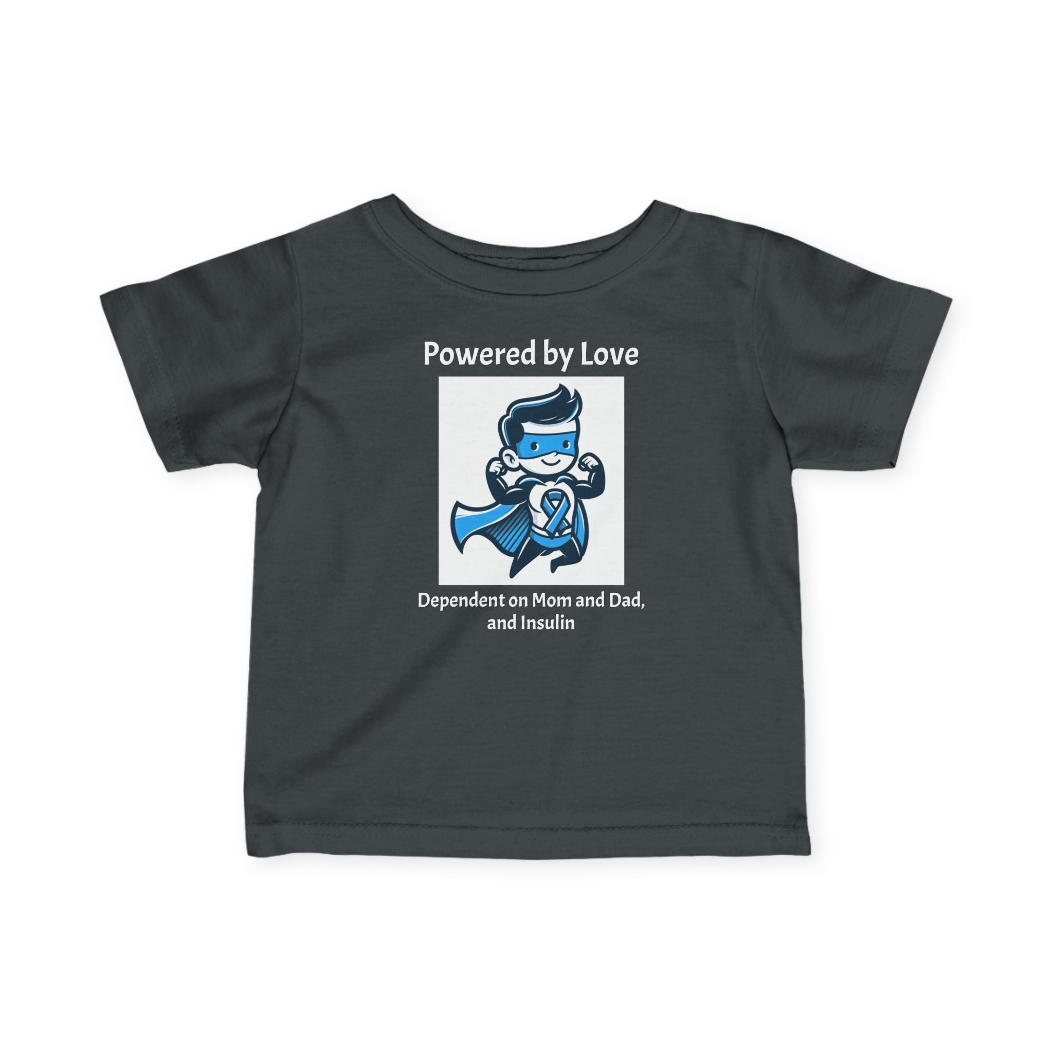 Superhero Powered by Love - Baby Tee The Diabuddies Store T-Shirts $17.82
