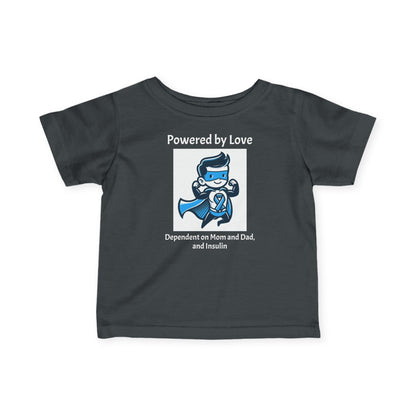 Superhero Powered by Love - Baby Tee The Diabuddies Store T-Shirts $17.82