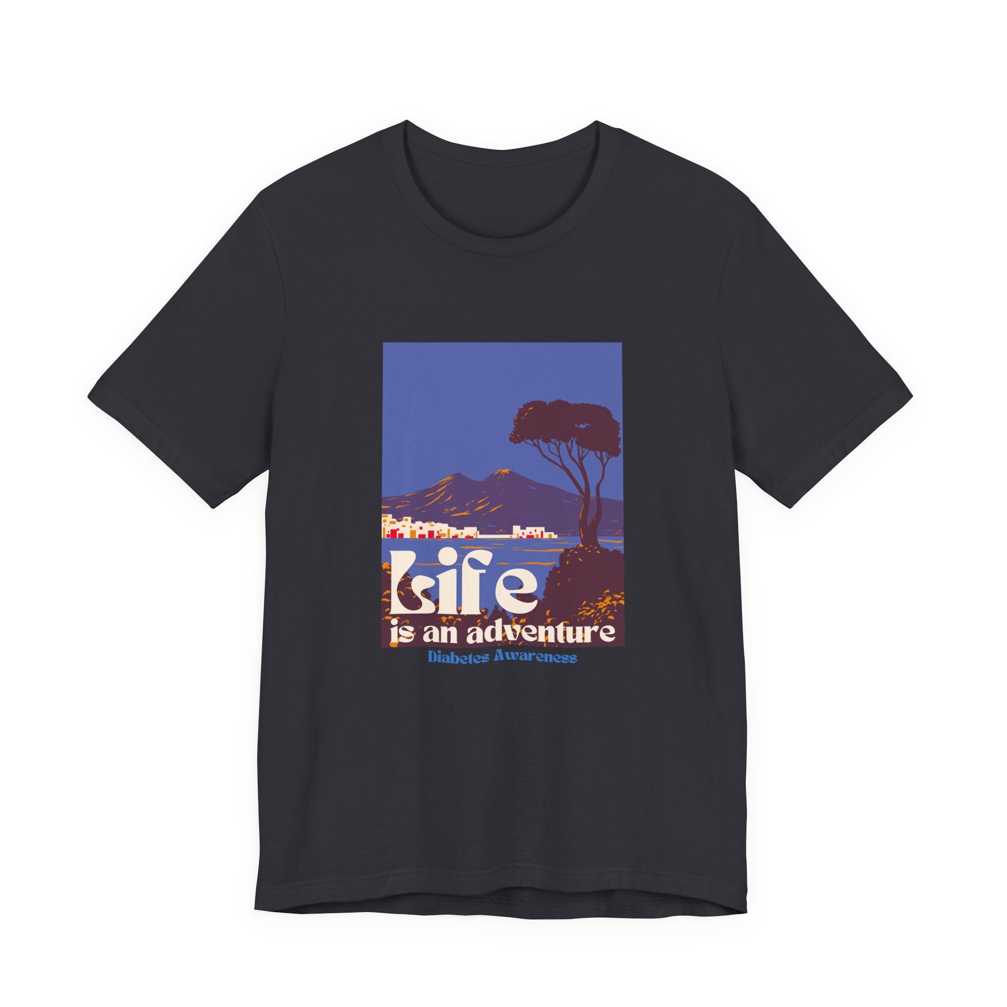 The Diabuddies Store Life is an Adventure, Ocean View - Unisex Tee Life is an Adventure, Ocean View - Unisex Tee: Embrace the call of the wild with our "Life is an adventure" Unisex Tee. This shirt is for anyone who finds their soul in the great outdoors,