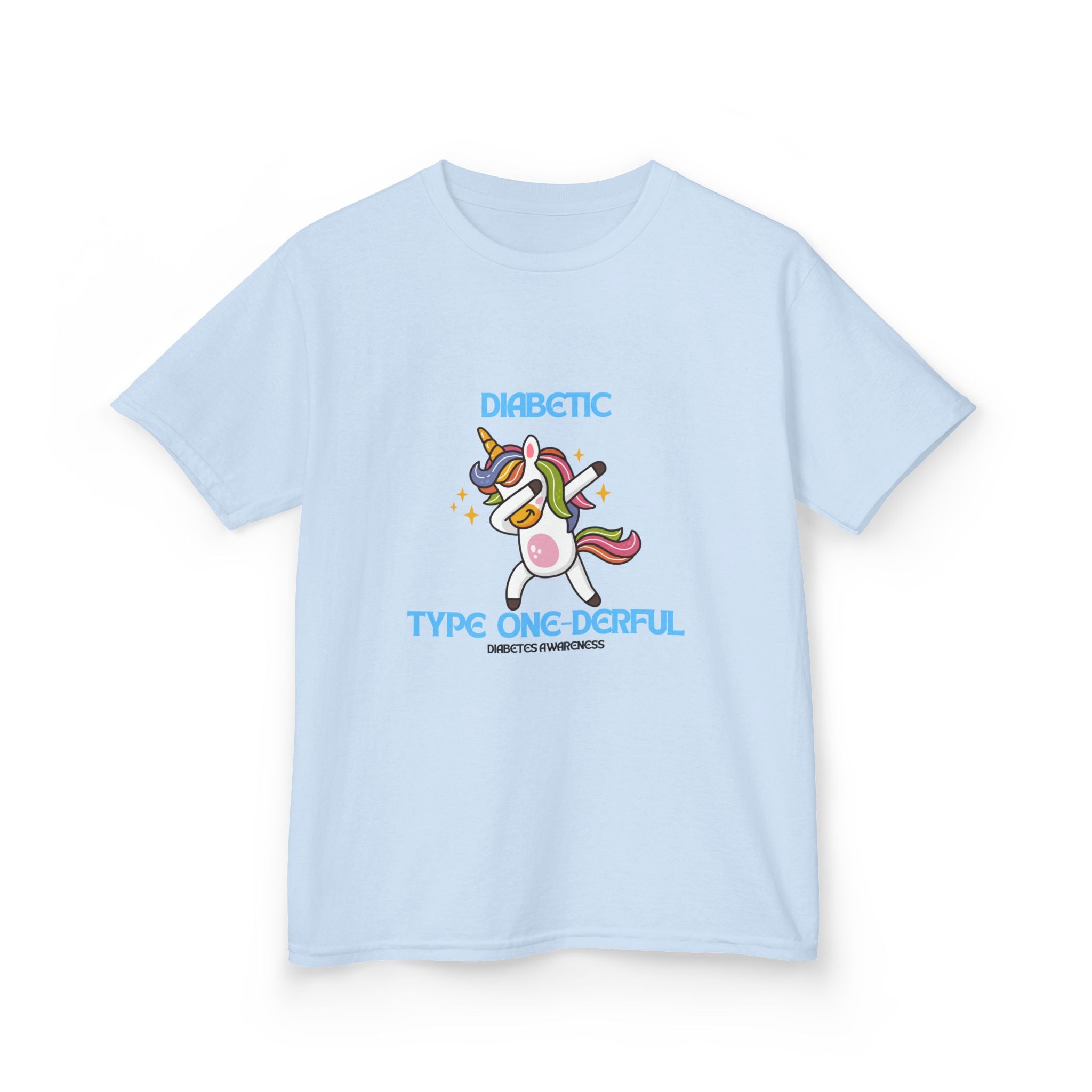 The Diabuddies Store Diabetes Type One-derful - Kids Tee Diabetes Type One-derful - Kids Tee: This Tee is a celebration of strength and uniqueness! Let your child proudly declare their "Type One-derful" spirit with a smile. T-Shirts $19.22