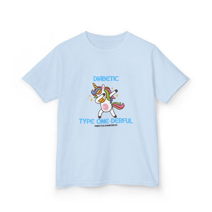 The Diabuddies Store Diabetes Type One-derful - Kids Tee Diabetes Type One-derful - Kids Tee: This Tee is a celebration of strength and uniqueness! Let your child proudly declare their "Type One-derful" spirit with a smile. T-Shirts $19.22
