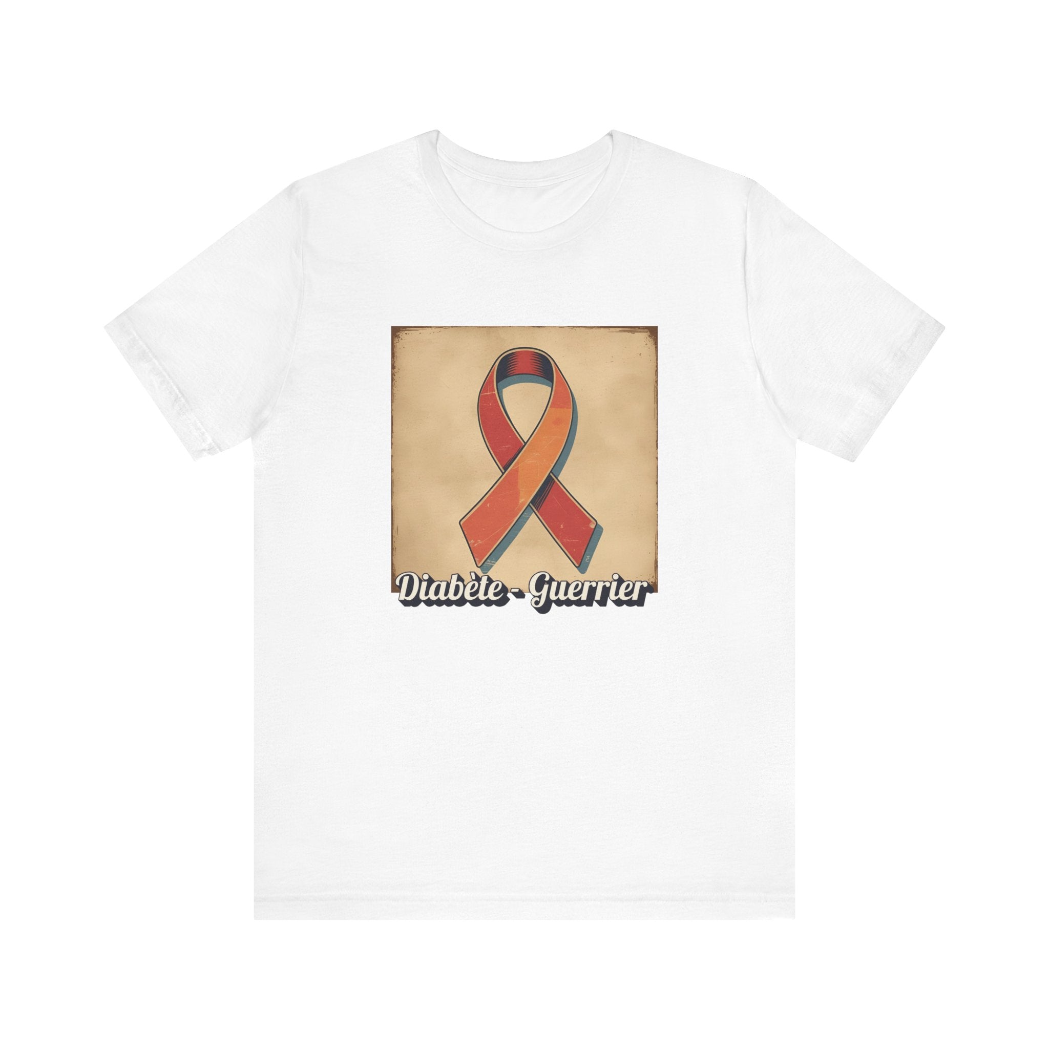 Diabetes Warrior, Retro Style (French/Guerrier) Unisex Tee The Diabuddies Store T-Shirts $22.50