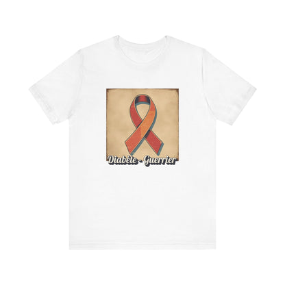 Diabetes Warrior, Retro Style (French/Guerrier) Unisex Tee The Diabuddies Store T-Shirts $22.50