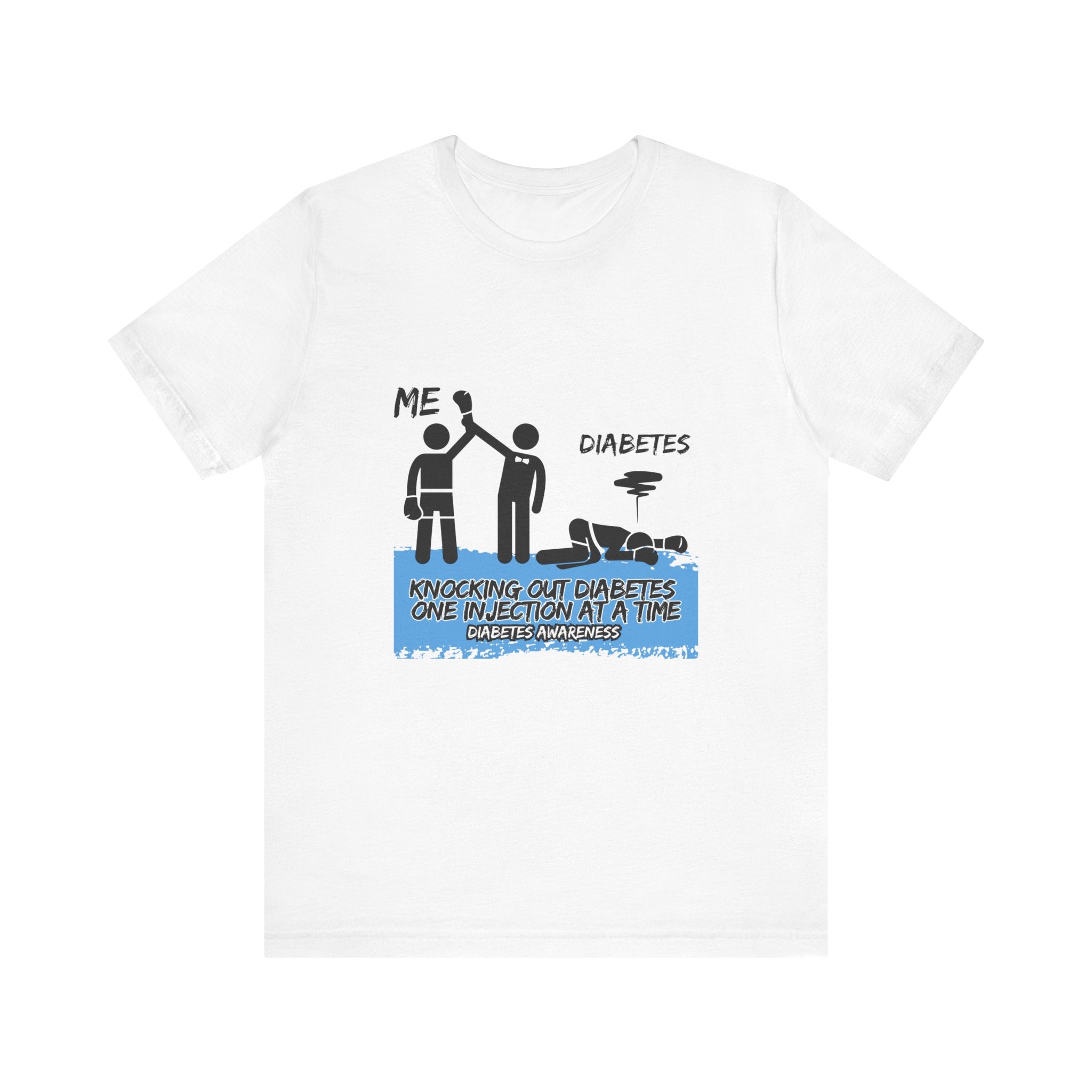 The Diabuddies Store Knocking out Diabetes - Unisex Tee Knocking out Diabetes - Unisex Tee: Make a bold statement with our Unisex Tee. This powerful shirt is for the fighters, the advocates, and the champions who face diabetes head-on every day. T-Shirts