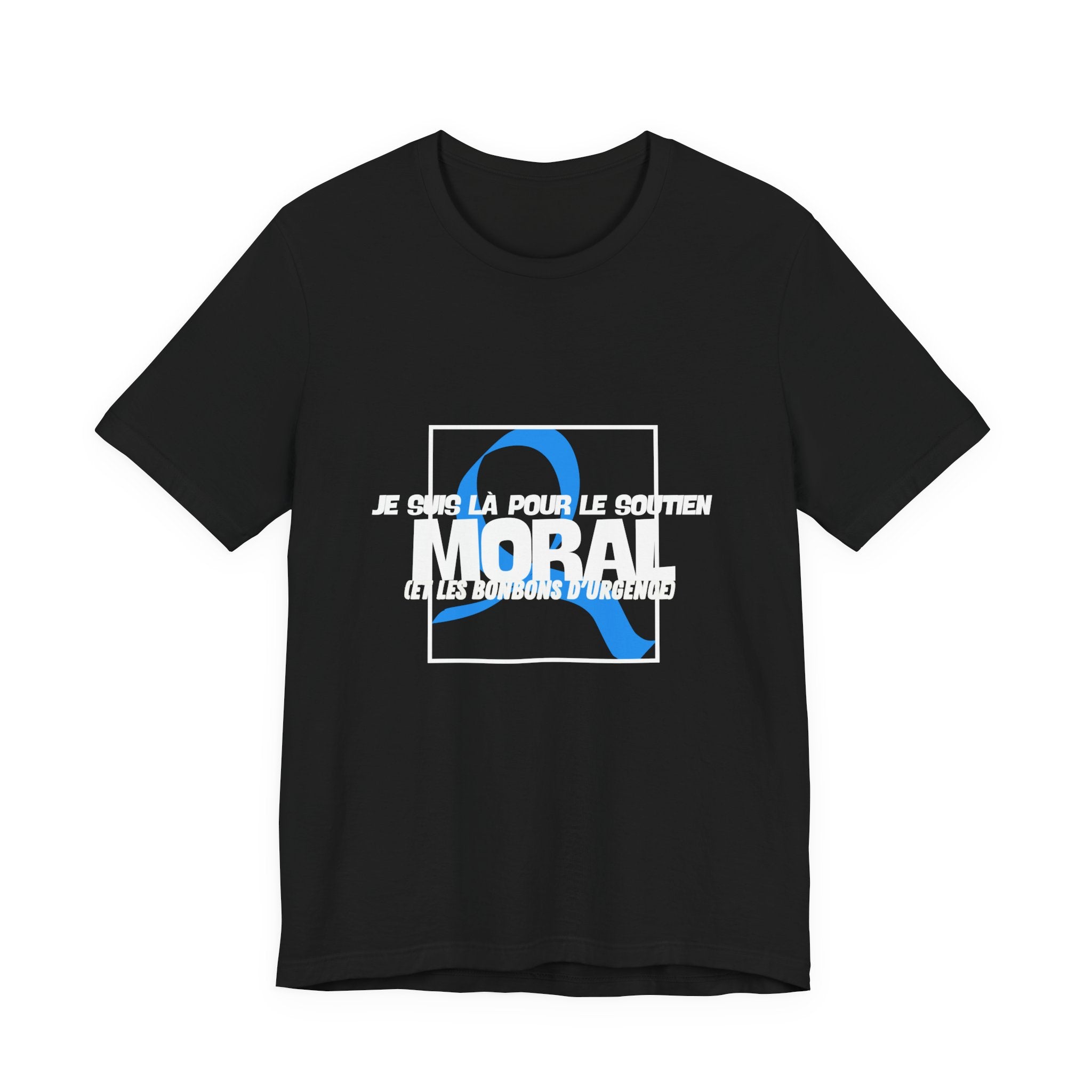 The Diabuddies Store Moral Support and Emergency Candy (French) - Unisex Tee Moral Support and Emergency Candy (French) - Unisex Tee: Being a friend to someone with diabetes means being ready for anything – from offering a listening ear to, well, having s
