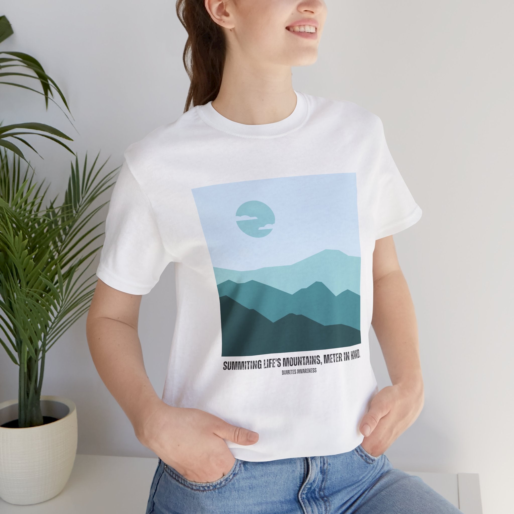 Summiting Life's Mountains, Meter in Hand - Unisex Tee The Diabuddies Store T-Shirts $22.50