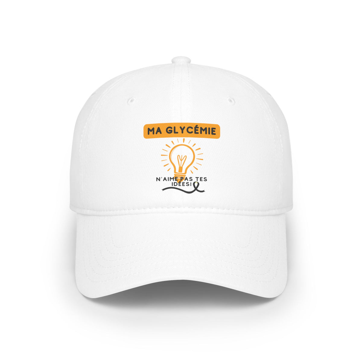 The Diabuddies Store My Blood Sugar says No! (French) - Low Profile Baseball Cap My Blood Sugar says No! (French) - Low Profile Baseball Cap: We've all been there. Sometimes, your blood sugar has other plans, and that's okay! The "My Blood Sugar Says No!"