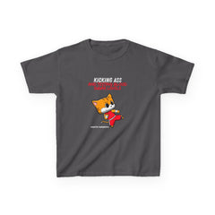 The Diabuddies Store Kickass & testing blood Sugars Levels - Kids Tee Kickass & testing blood Sugars Levels - Kids Tee: Unleash your inner ninja with our "Kickass & Testing Blood Sugars Levels" Kids Tee! Featuring an adorable, stealthy ninja cat, this sup