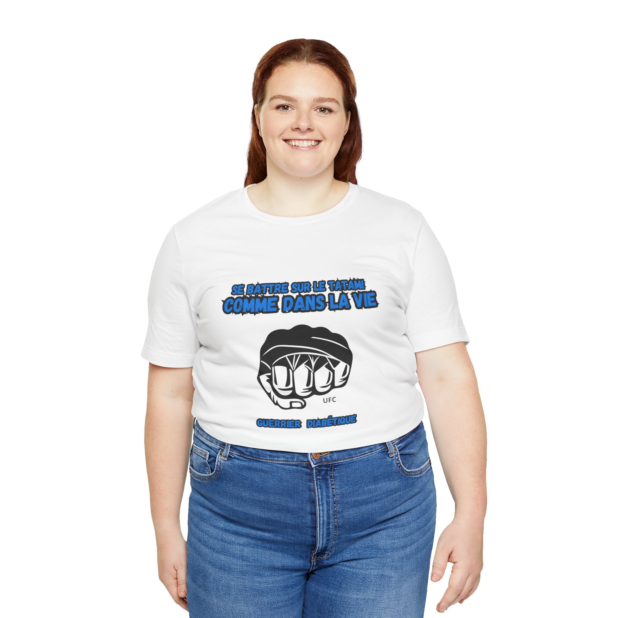 The Diabuddies Store Diabetes & UFC (French/Guerrier) - Unisex Tee Diabetes & UFC (French/Guerrier) - Unisex Tee: Fight on the mat, fight in life. Empowering unisex shirt for Diabetic Warriors. Show your strength & resilience. T-Shirts $30.27