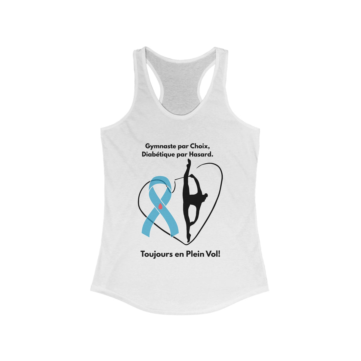 Diabetes & Gymnastics (French) - Racerback Tank The Diabuddies Store Tank Tops $19.96