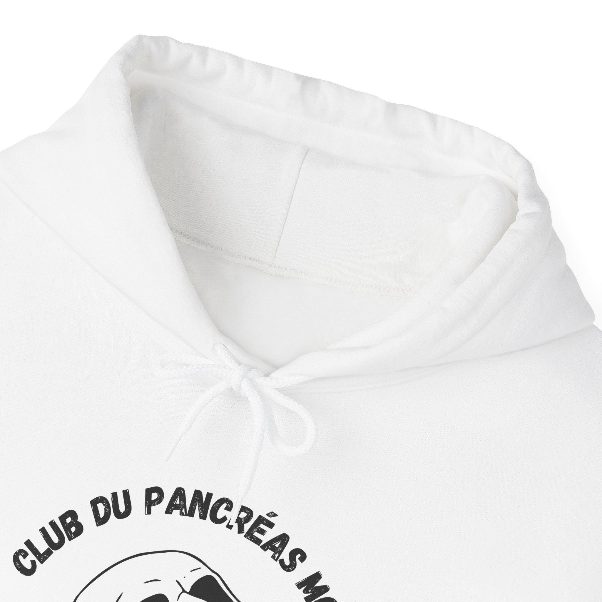 Skull & Blue Ribbon Dead Pancreas Club (French) Hoodie The Diabuddies Store Hoodies $32.41