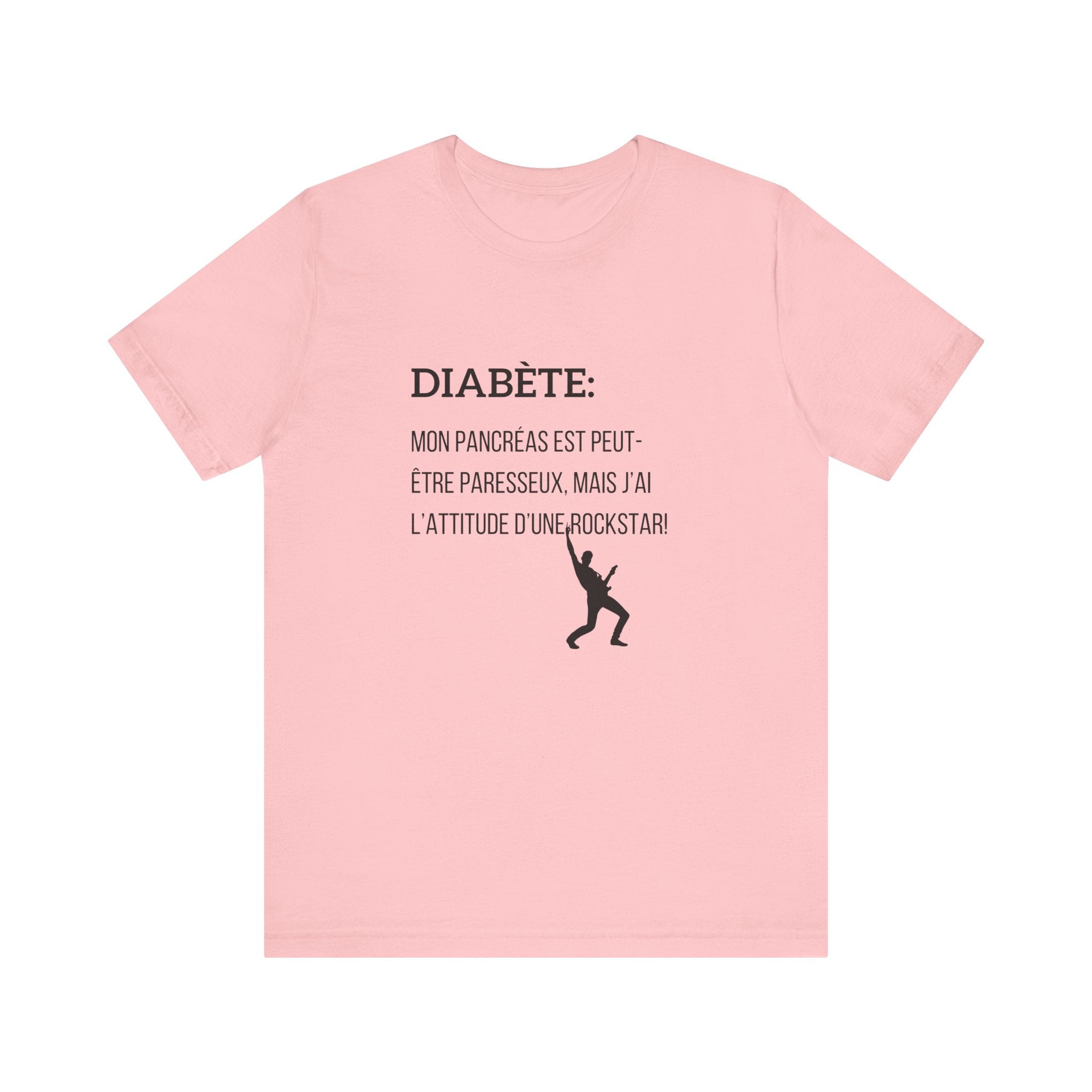 Lazy Pancreas, Rockstar Attitude (French) - Unisex Tee The Diabuddies Store T-Shirts $30.27