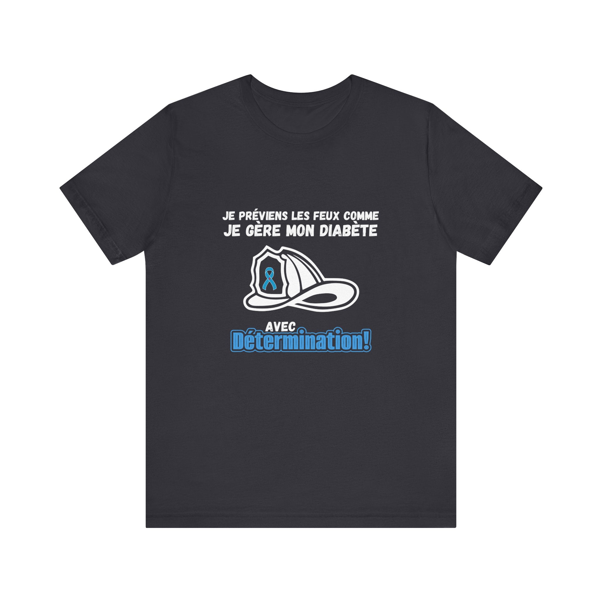 The Diabuddies Store Diabetes & Fire Prevention (French) - Unisex Tee Diabetes & Fire Prevention (French) - Unisex Tee: For the unsung heroes who dedicate their lives to keeping communities safe, while diligently managing their own health. Our Tee is desi