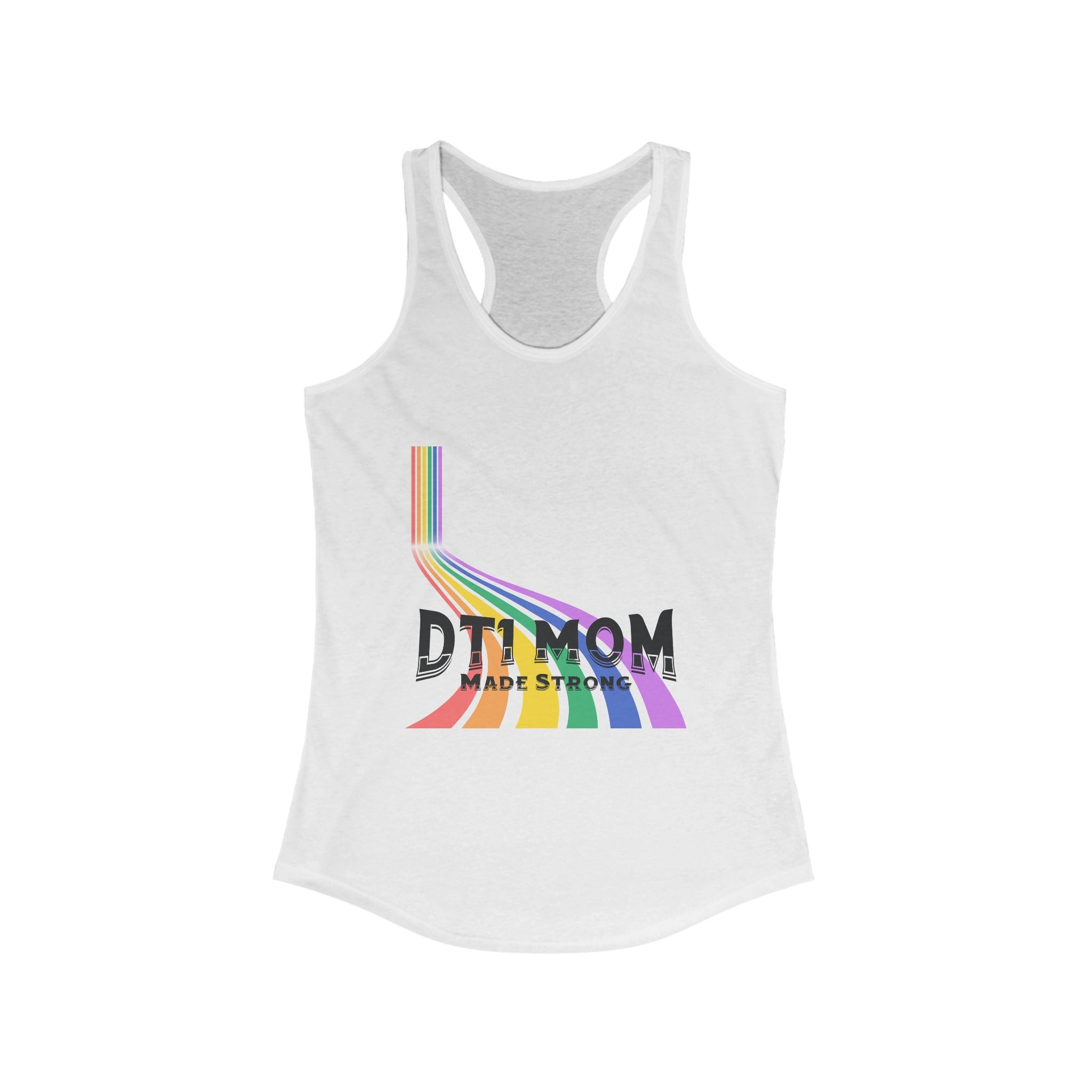 DT1 Mom, Made Strong - Racerback Tank The Diabuddies Store Tank Tops $19.96
