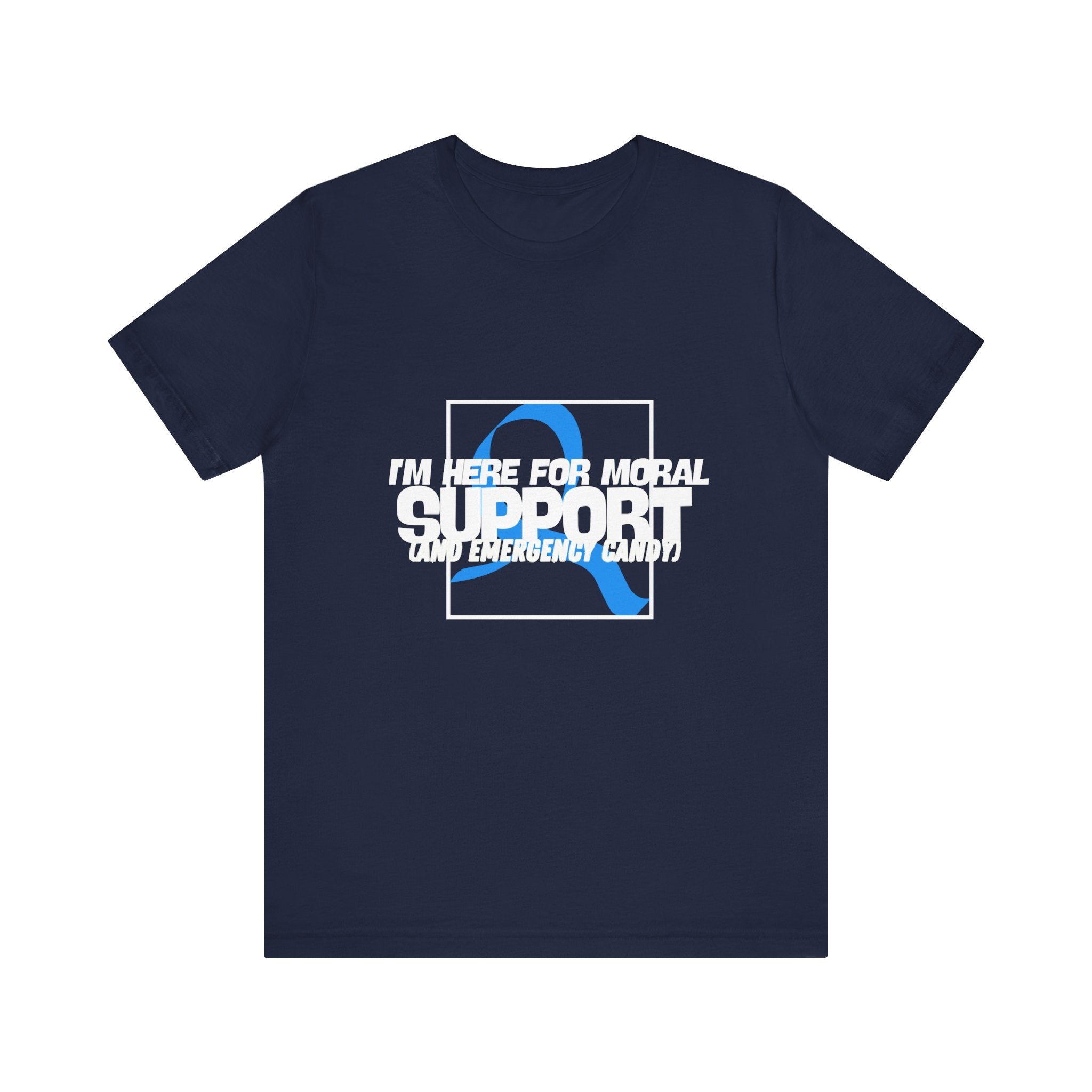 The Diabuddies Store Moral Support and Emergency Candy - Unisex Tee Moral Support and Emergency Candy - Unisex Tee: Being a friend to someone with diabetes means being ready for anything – from offering a listening ear to, well, having some emergency cand