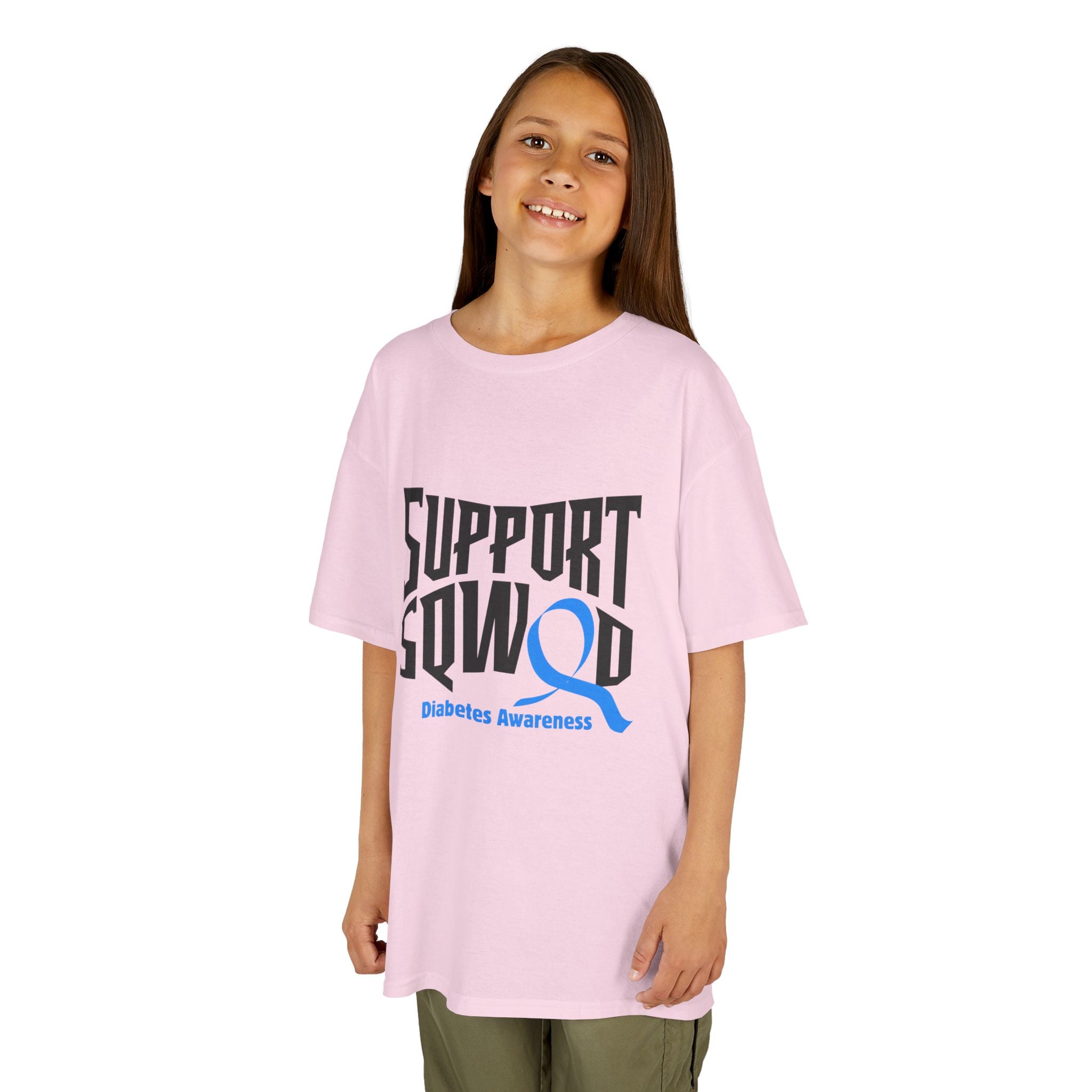 The Diabuddies Store Diabetes Support Squad - Kids Tee Diabetes Support Squad - Kids Tee: Unite against diabetes with the Diabetes Support Squad Kids' Tee! This super-soft t-shirt is perfect for little heroes showing their support for a loved one with typ