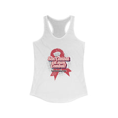 Her fight is my Fight! (French in Pink) Racerback Tank The Diabuddies Store Tank Tops $19.96