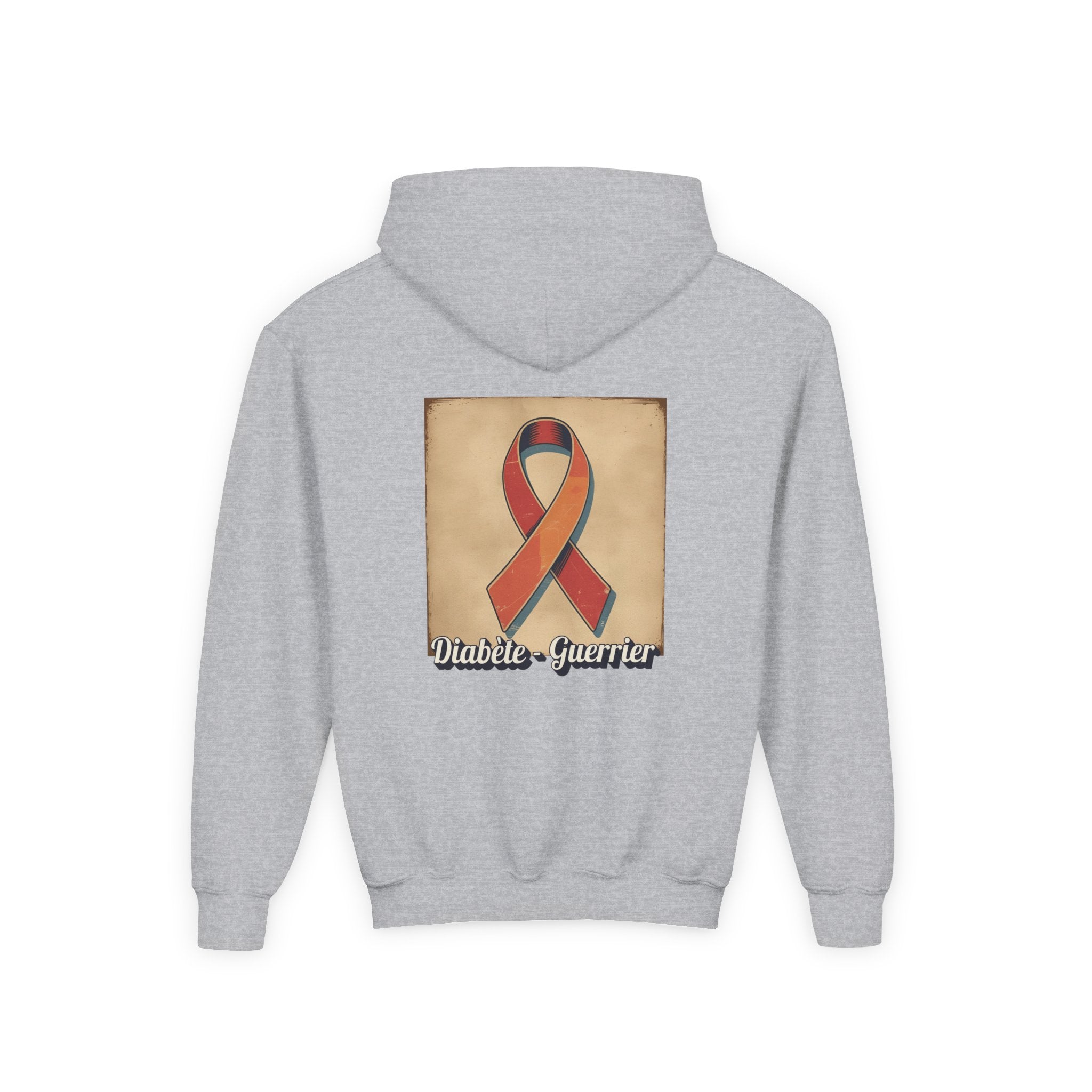 The Diabuddies Store Diabetes Warrior, Retro Look French - Guerrier Youth Hoodie Diabetes Warrior, Retro Look French - Guerrier Youth Hoodie: Let your young one show off their strength and style with our French Youth Hoodie! Hoodies $32.49