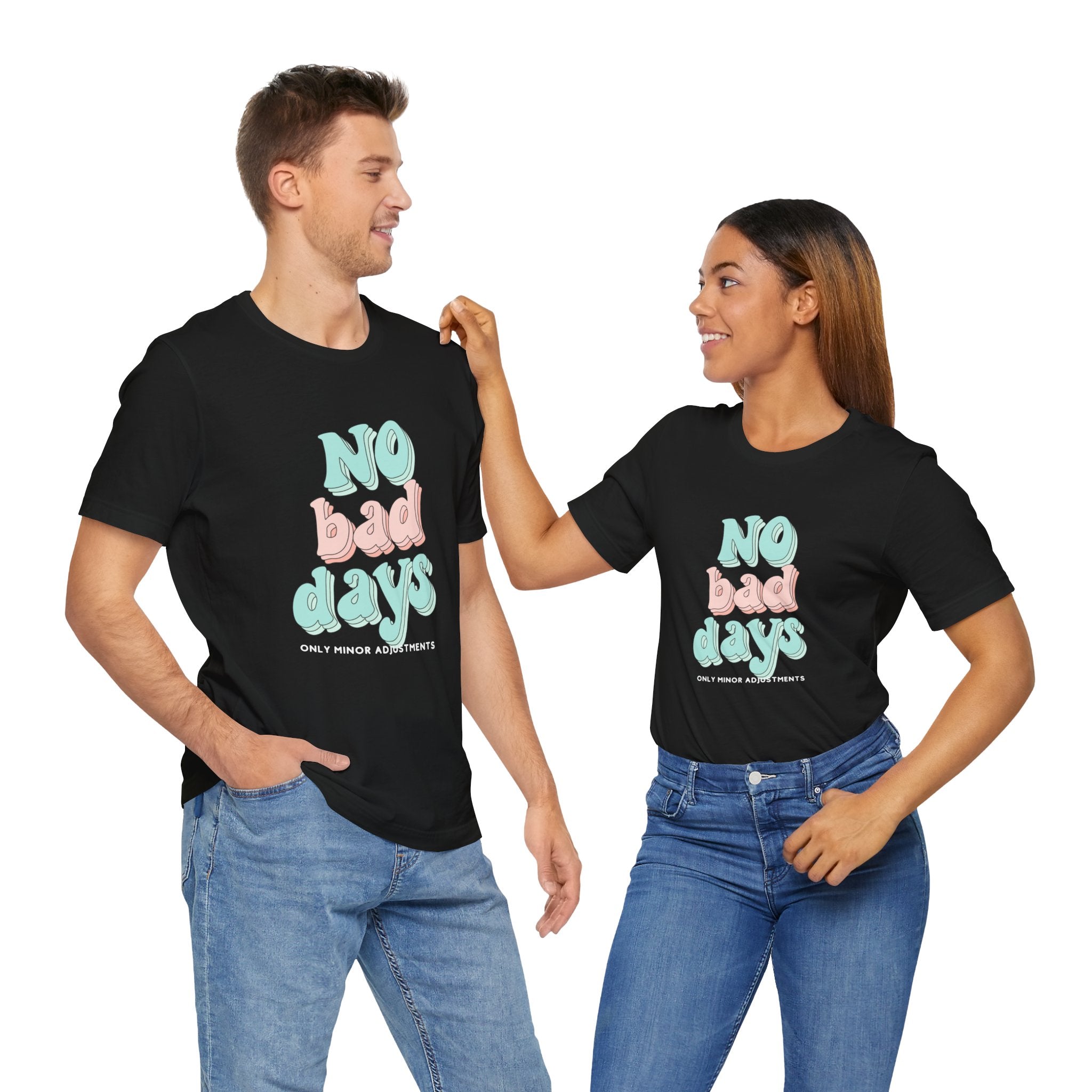The Diabuddies Store No Bad Days, only minor adjustements - Unisex Tee No Bad Days, only minor adjustements - Unisex Tee This shirt is a comfortable and inspiring way to express the reality and resilience of living with diabetes. T-Shirts $22.50