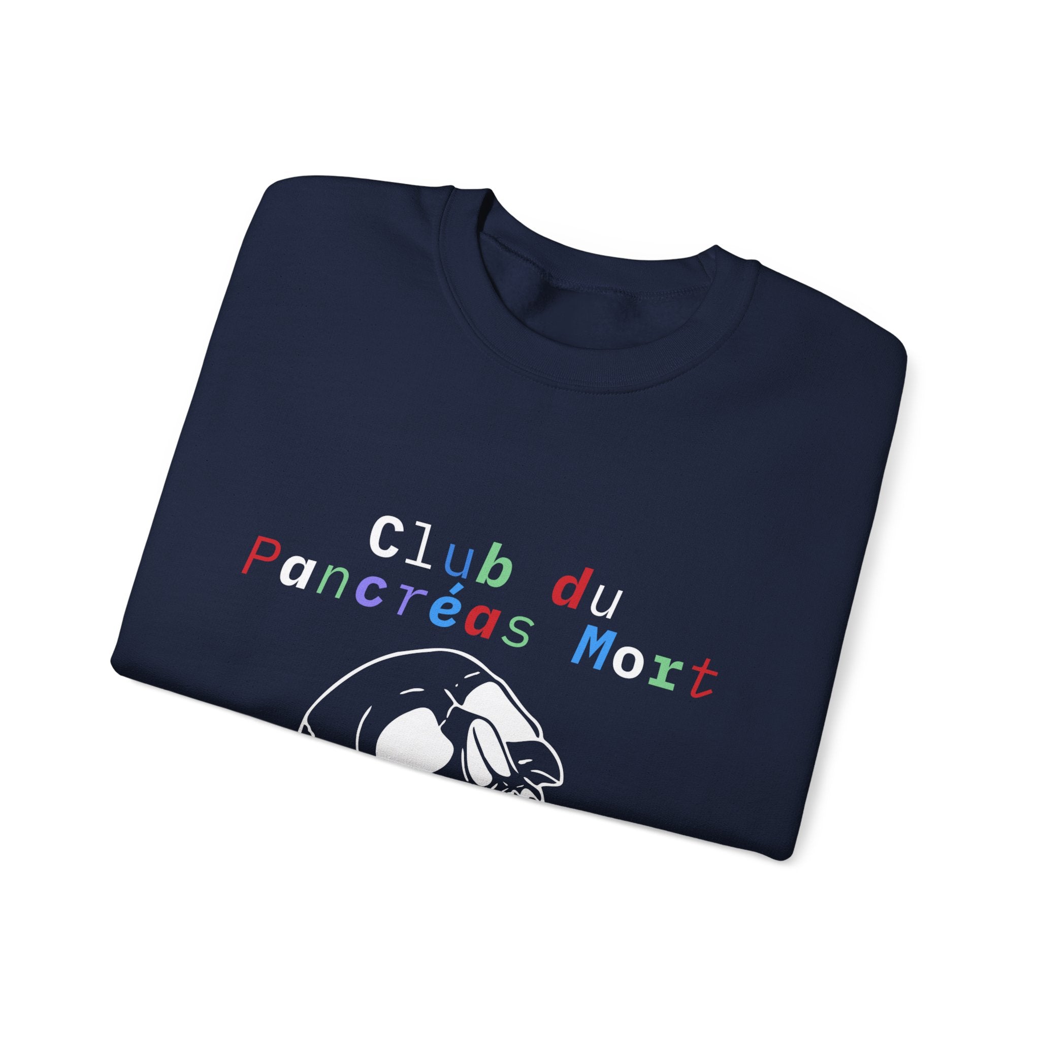 Skull & Flowers Dead Pancreas Club-French Unisex Sweatshirt The Diabuddies Store Sweatshirts $35.70