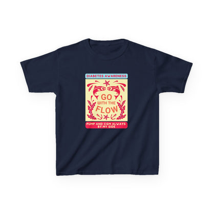 The Diabuddies Store Go with the Flow - Kids Tee Go with the Flow - Kids Tee: Embrace your journey with confidence in our vibrant "Go with the Flow" kids Tee. Engineered for those who live with a pump and CGM, this tank ensures your devices are always wit