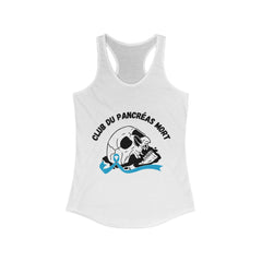 Skull & Blue Ribbon Dead Pancreas Club (French) Tank The Diabuddies Store Tank Tops $19.96