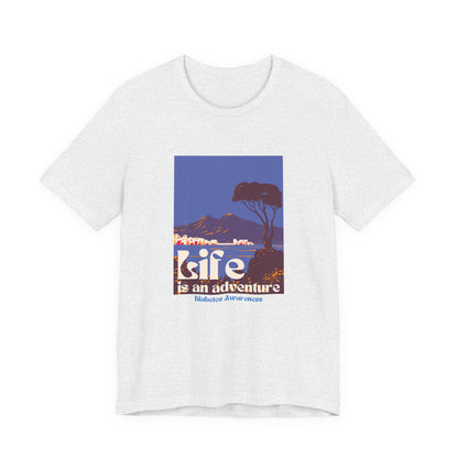 The Diabuddies Store Life is an Adventure, Ocean View - Unisex Tee Life is an Adventure, Ocean View - Unisex Tee: Embrace the call of the wild with our "Life is an adventure" Unisex Tee. This shirt is for anyone who finds their soul in the great outdoors,