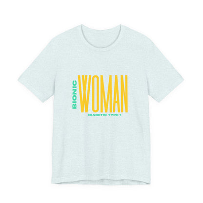 The Diabuddies Store Bionic Woman (Diabetes) - Unisex Tee Bionic Woman (Diabetes) - Unisex Tee: Unleash your inner Bionic strength! This Unisex Tee is a powerful statement of resilience, strength, and modern-day heroism for anyone living with Type 1 Diabe