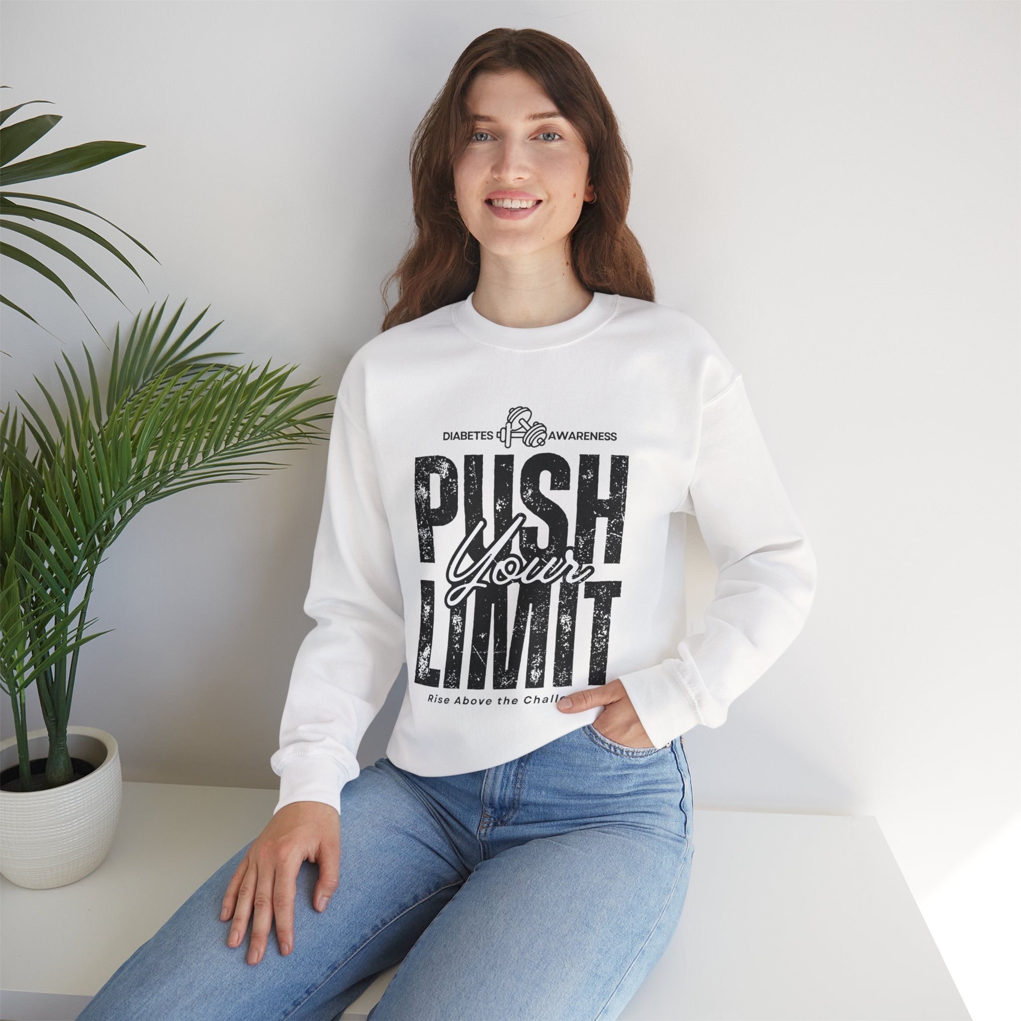 The Diabuddies Store Push Your Limit! - Unisex Sweatshirt Push Your Limit! - Unisex Sweatshirt: Life's about growth. This tee is for those who refuse to settle, embracing challenges to be better, stronger, and more resilient. Sweatshirts $32.96