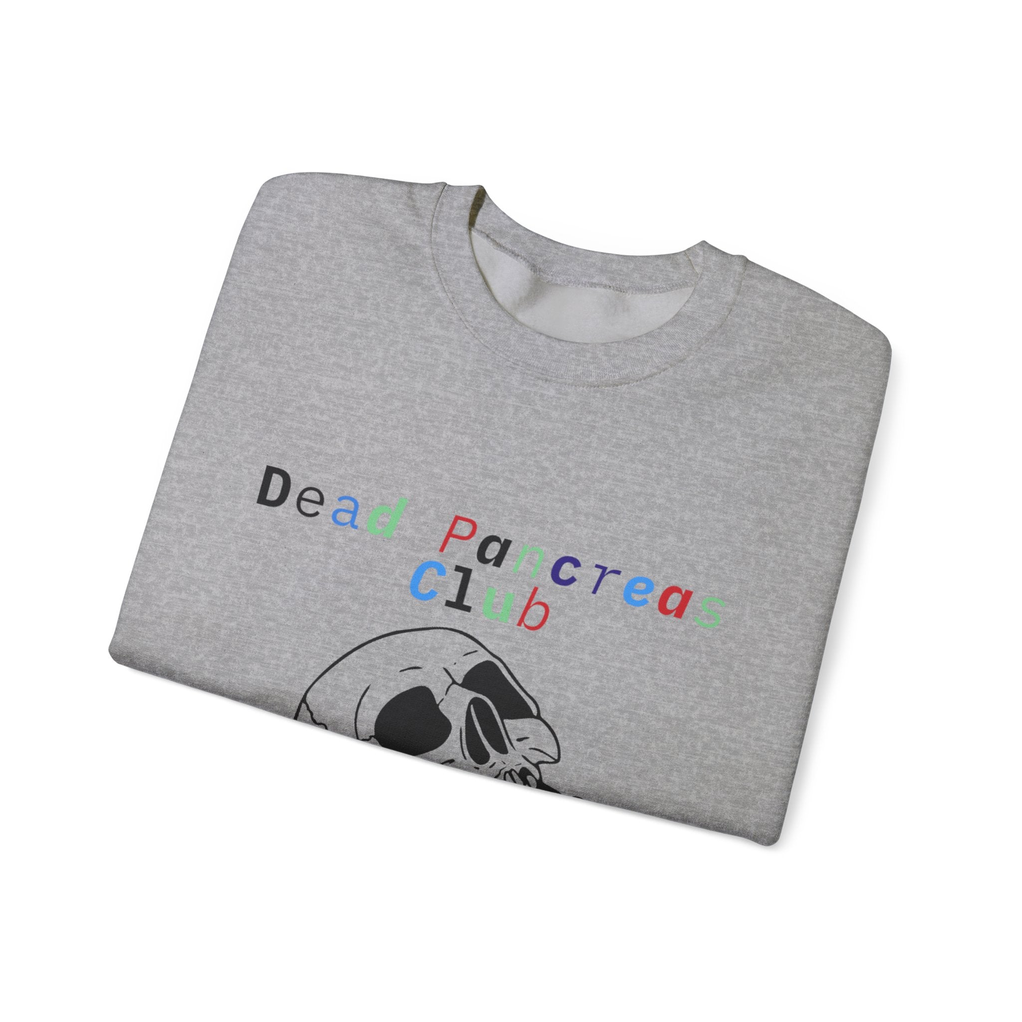 Skull & Flowers, Dead Pancreas Club - Unisex Sweatshirt The Diabuddies Store Sweatshirts $35.70