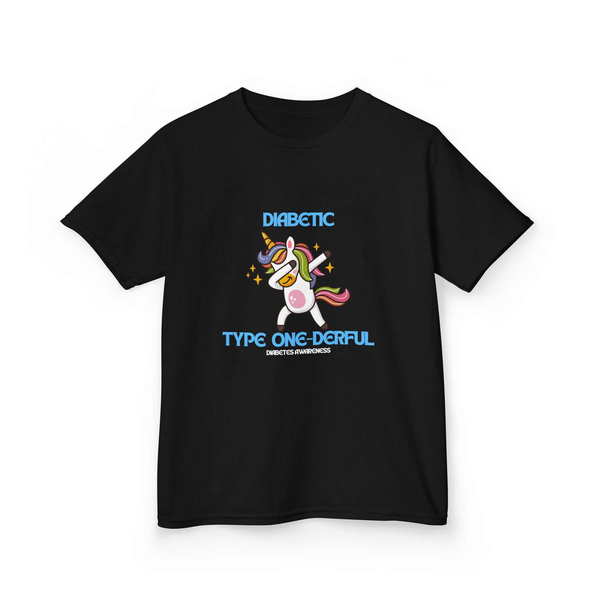 The Diabuddies Store Diabetes Type One-derful - Kids Tee Diabetes Type One-derful - Kids Tee: This Tee is a celebration of strength and uniqueness! Let your child proudly declare their "Type One-derful" spirit with a smile. T-Shirts $19.22