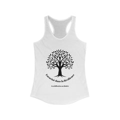 Rooted in Resilience (French) - Racerback Tank The Diabuddies Store Tank Tops $19.96