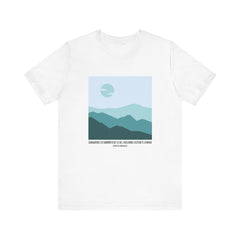 Summiting Life's Mountains Meter in Hand (French) Unisex Tee The Diabuddies Store T-Shirts $22.50