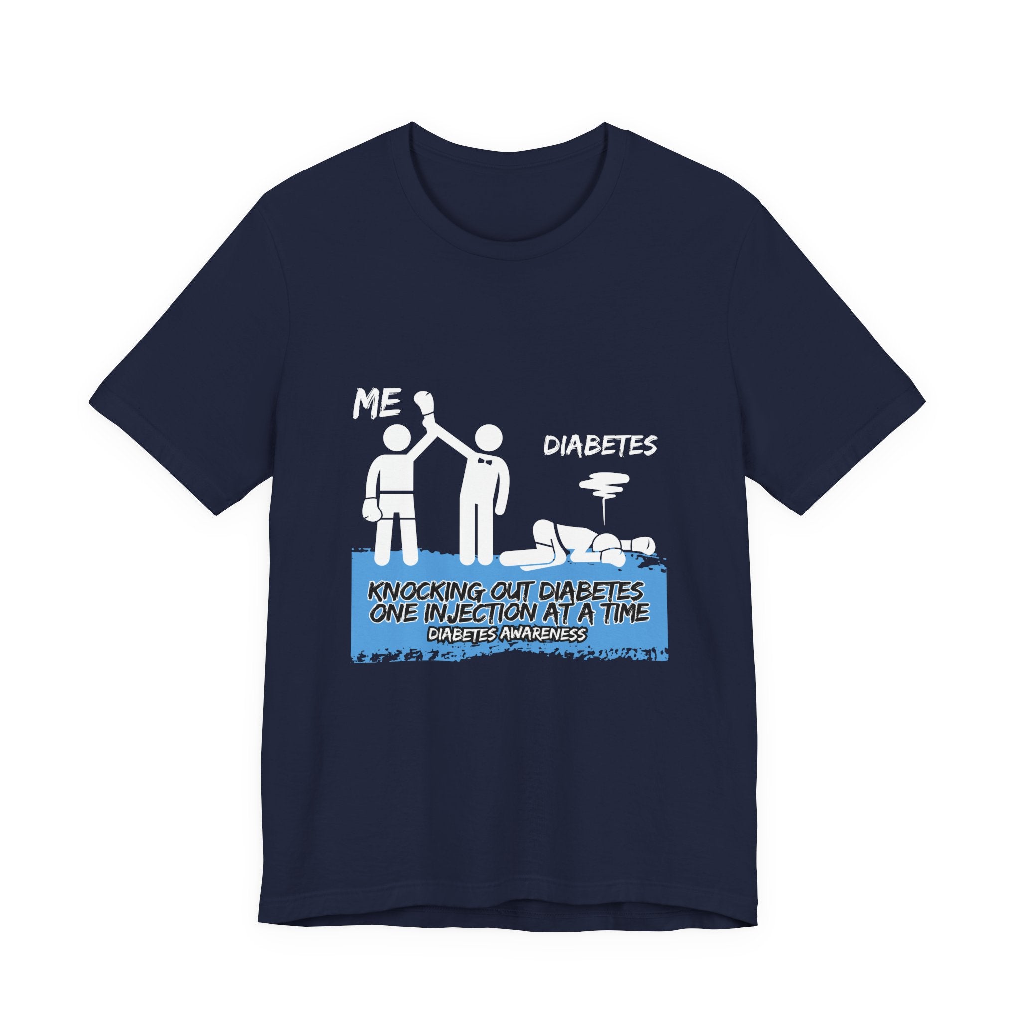 The Diabuddies Store Knocking out Diabetes - Unisex Tee Knocking out Diabetes - Unisex Tee: Make a bold statement with our Unisex Tee. This powerful shirt is for the fighters, the advocates, and the champions who face diabetes head-on every day. T-Shirts