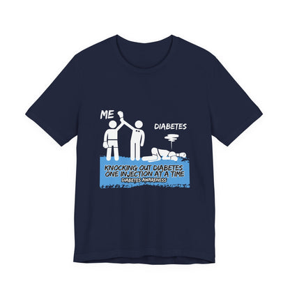 The Diabuddies Store Knocking out Diabetes - Unisex Tee Knocking out Diabetes - Unisex Tee: Make a bold statement with our Unisex Tee. This powerful shirt is for the fighters, the advocates, and the champions who face diabetes head-on every day. $22.09 T-