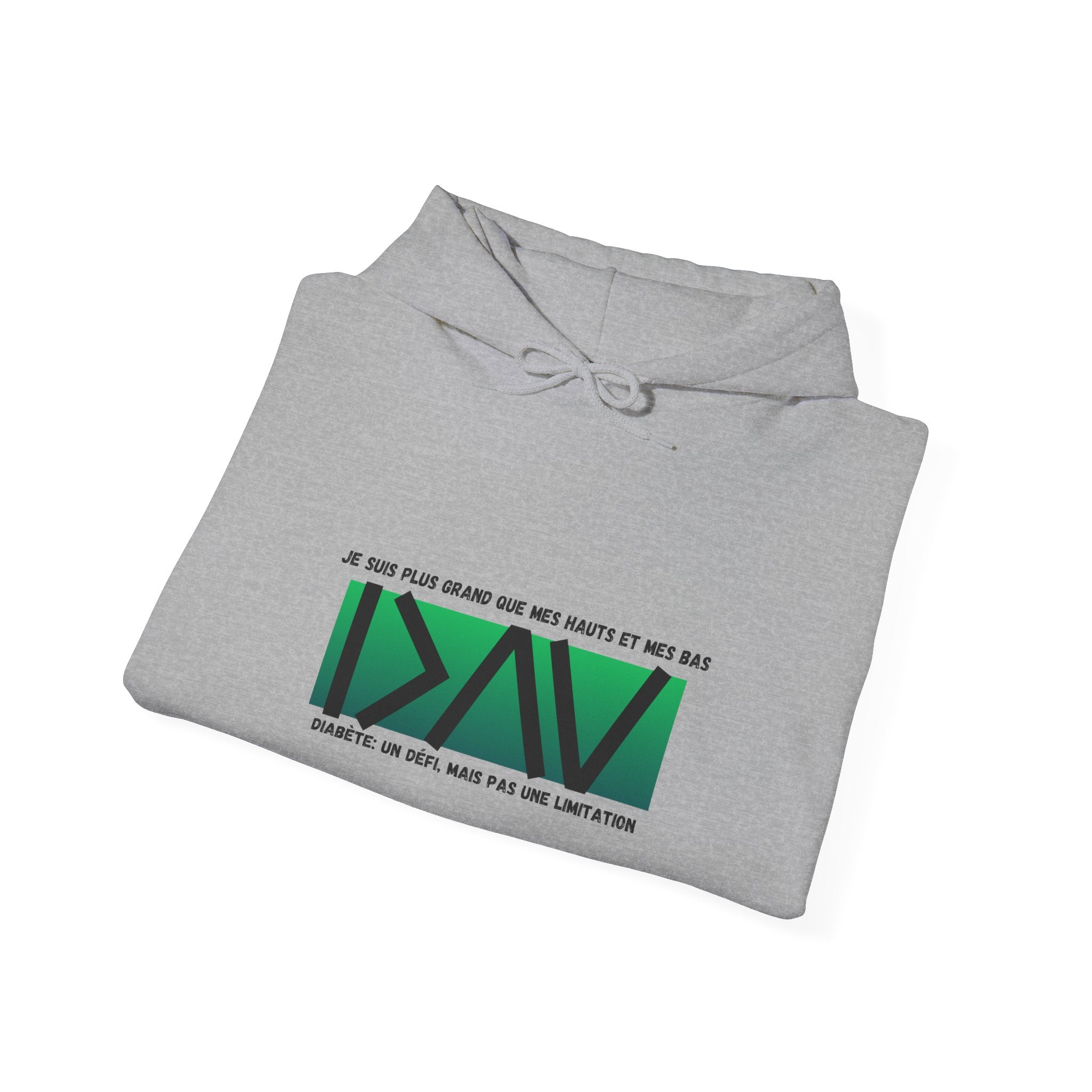 The Diabuddies Store Greater Than (French/Green) - Unisex Hoodie Greater Than (French/Green) - Unisex Hoodie: Make a bold statement: You are always greater than! Our "Greater Than (French/Green)" Unisex Hoodie in vibrant orange is designed to stand out an