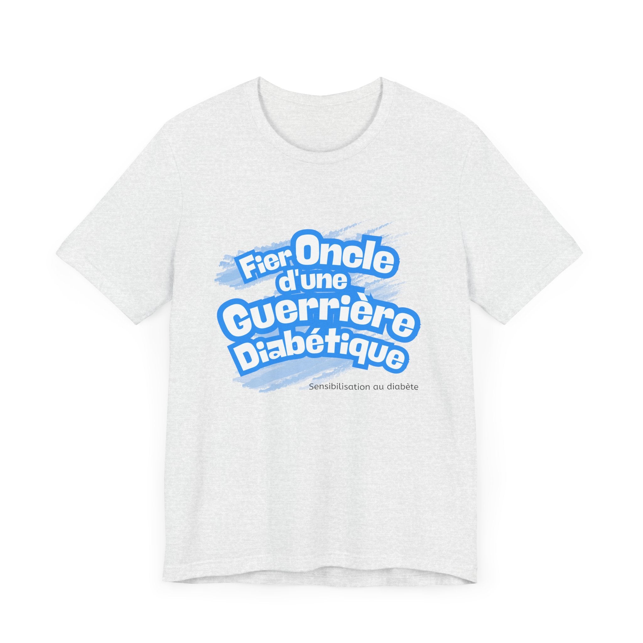 Proud Uncle of Diabetic Warrior (French/Niece) - Unisex Tee The Diabuddies Store T-Shirts $22.50