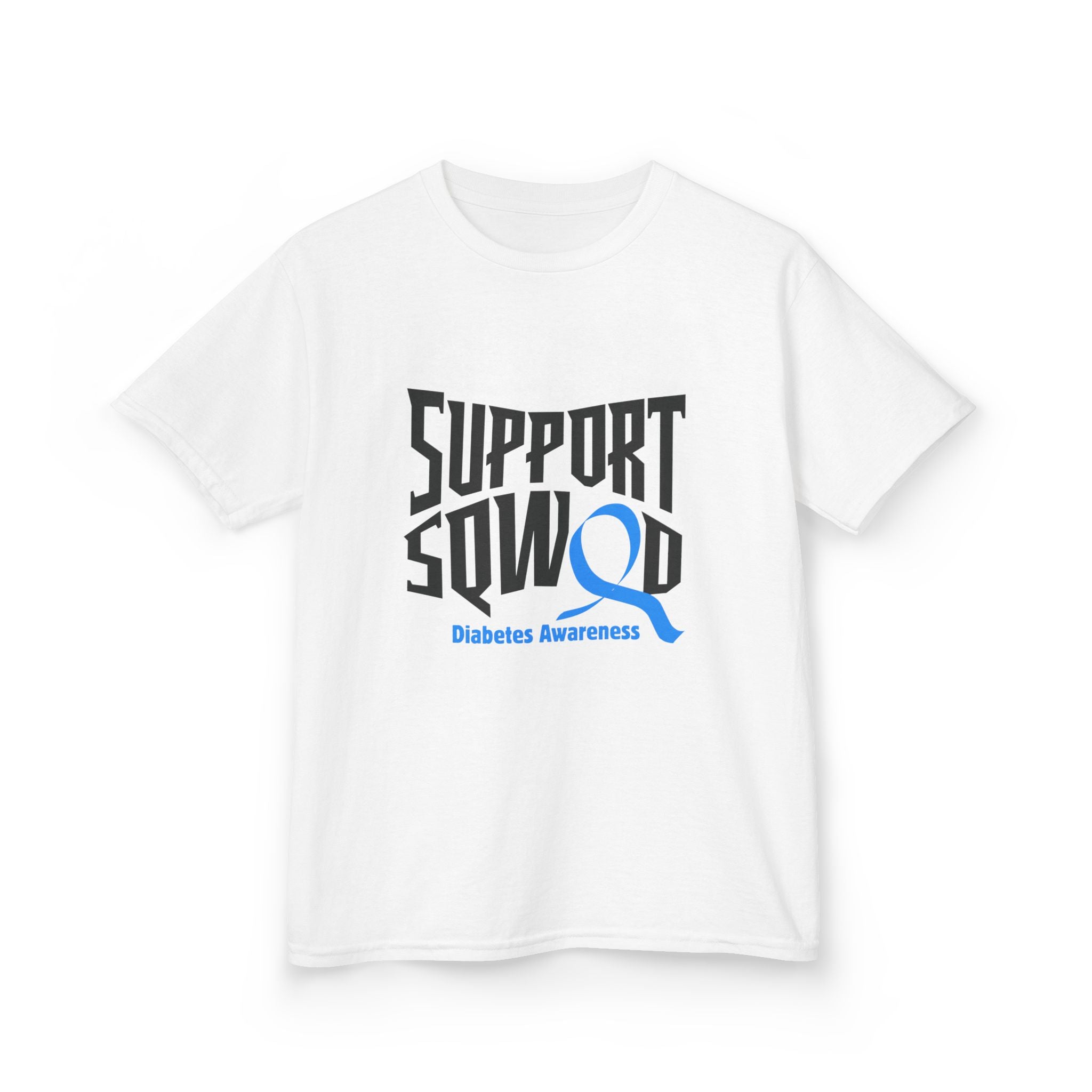 The Diabuddies Store Diabetes Support Squad - Kids Tee Diabetes Support Squad - Kids Tee: Unite against diabetes with the Diabetes Support Squad Kids' Tee! This super-soft t-shirt is perfect for little heroes showing their support for a loved one with typ