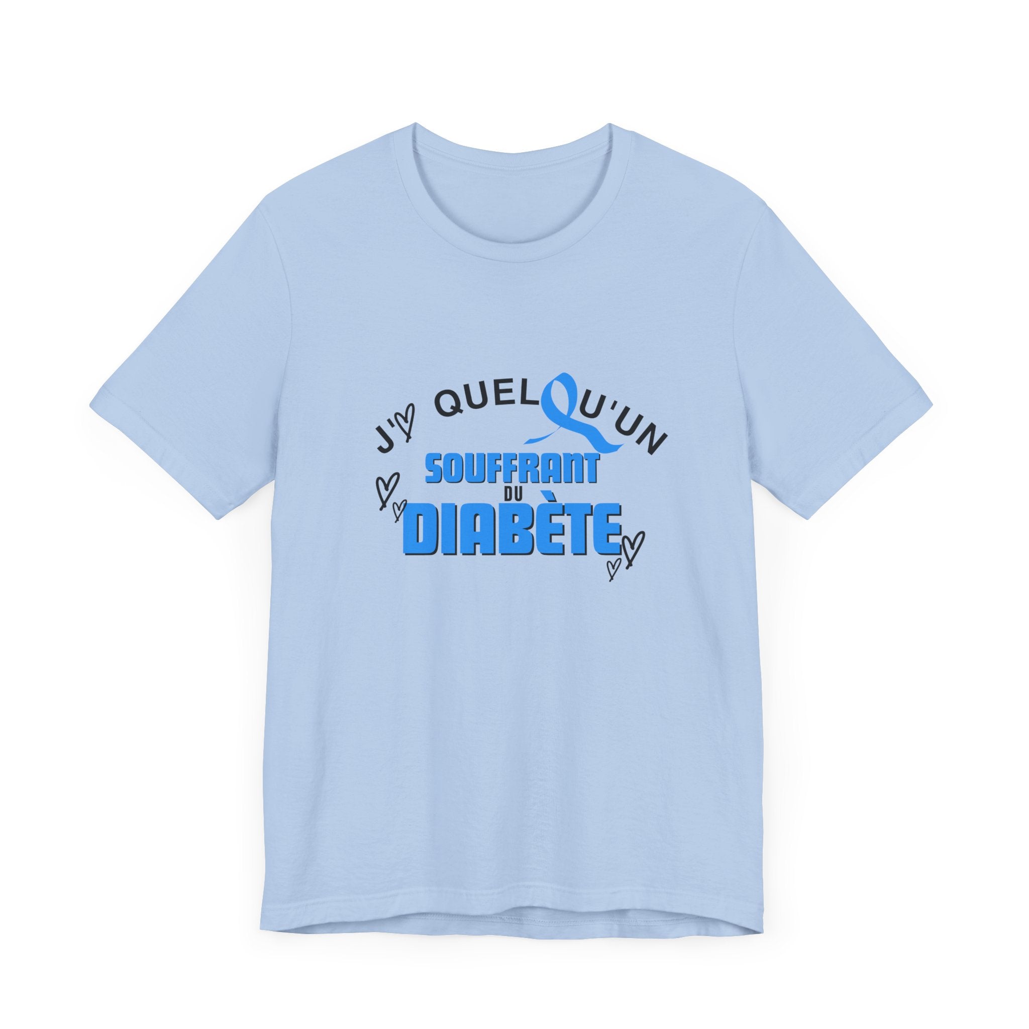I Love Someone with Diabetes (French) - Unisex Tee The Diabuddies Store T-Shirts $22.50