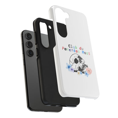 Skull & Flowers, Dead Pancreas Club (French) - Phone Cases The Diabuddies Store Mobile Phone Cases $18.23