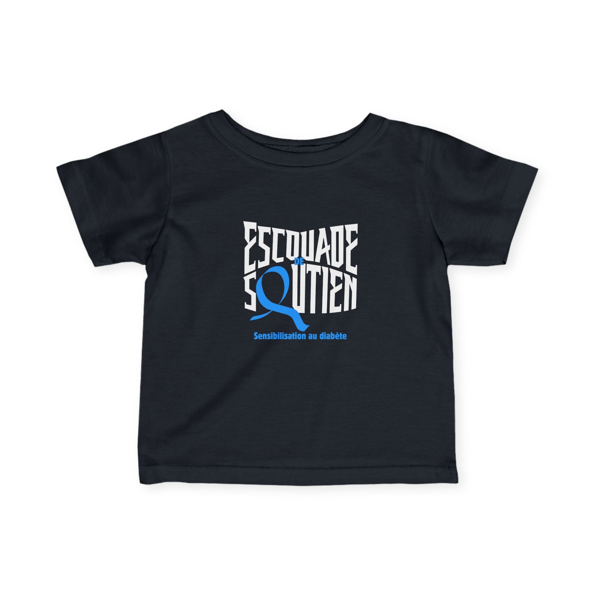 The Diabuddies Store Support Squad (French) - Infant Tee Support Squad (French) - Infant Tee: Show your love for the entire family with the "Support Squad" French Infant Tee! Whether they're supporting a sibling, a parent, or a friend, this tee is a heart