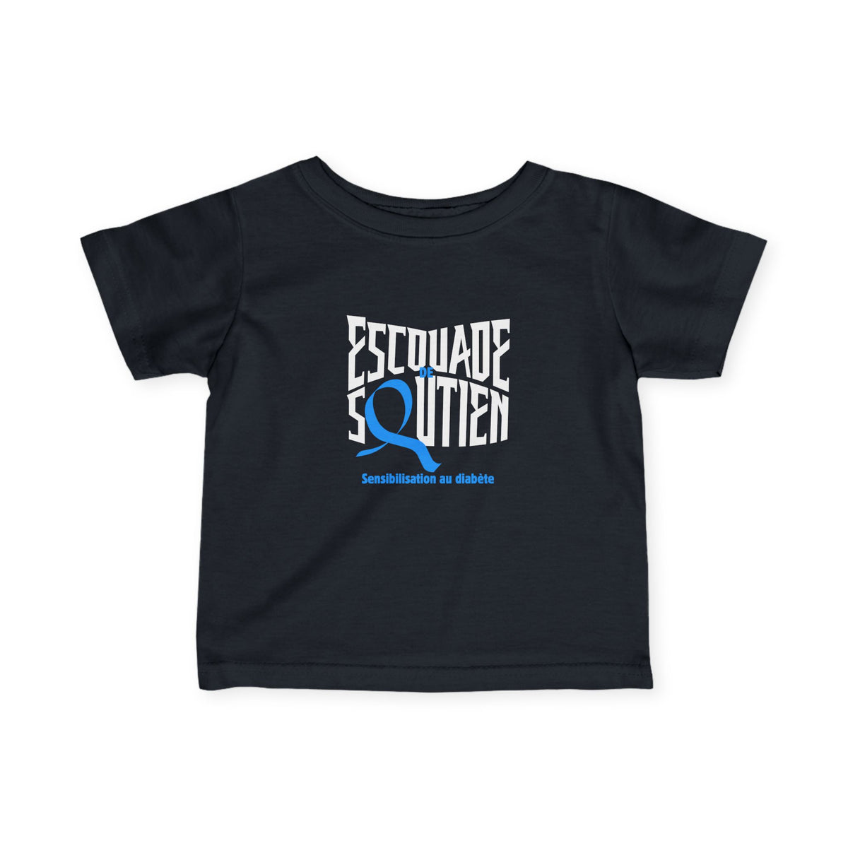 The Diabuddies Store Support Squad (French) - Infant Tee Support Squad (French) - Infant Tee: Show your love for the entire family with the "Support Squad" French Infant Tee! Whether they're supporting a sibling, a parent, or a friend, this tee is a heart