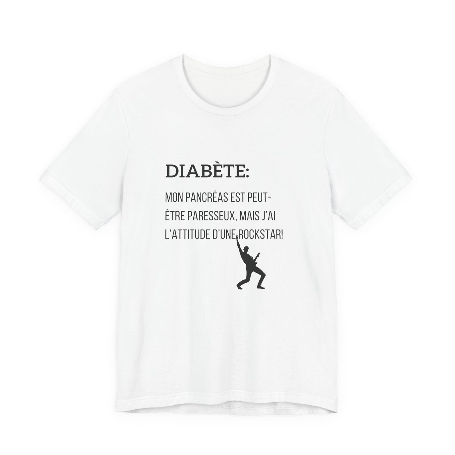 Lazy Pancreas, Rockstar Attitude (French) - Unisex Tee The Diabuddies Store T-Shirts $22.50