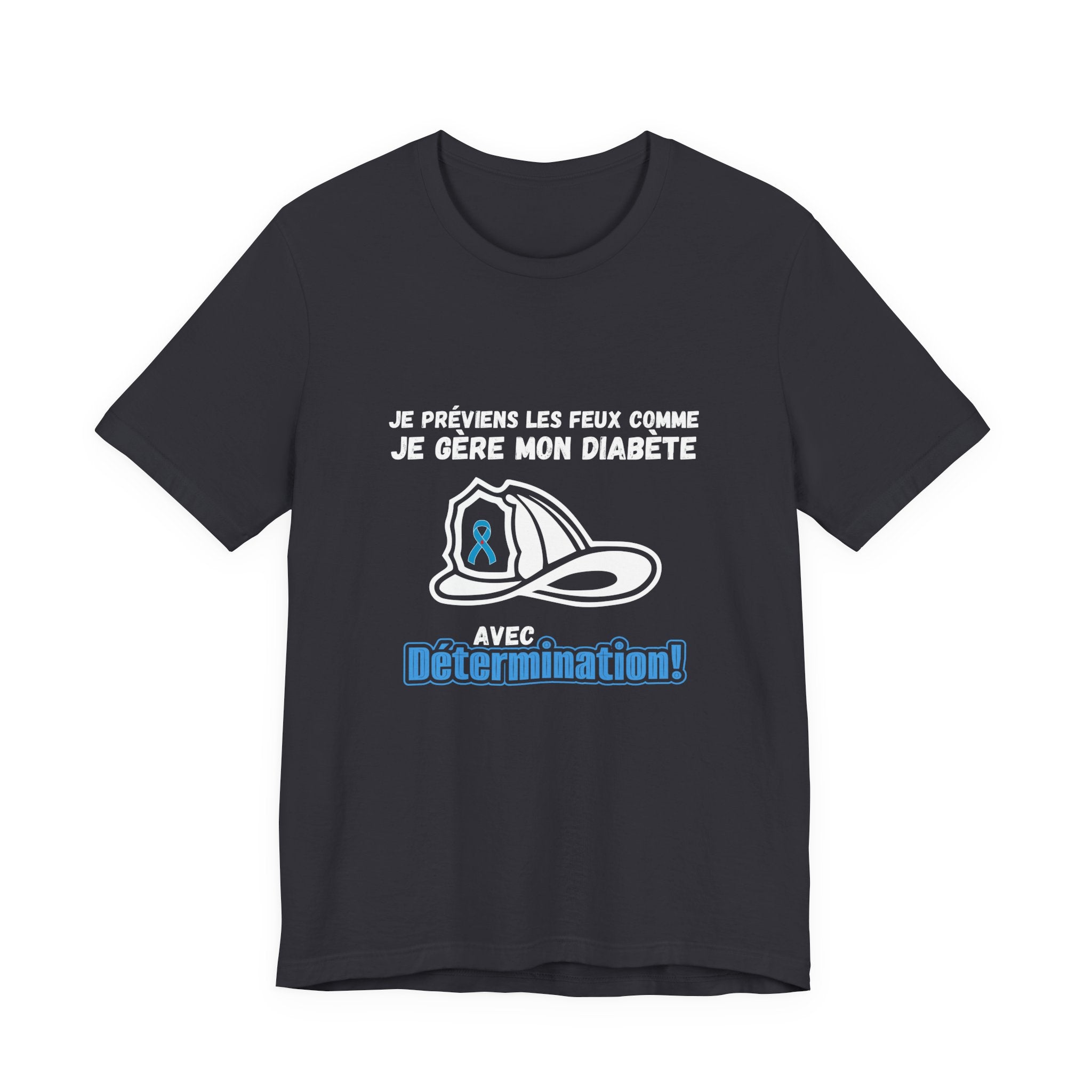 The Diabuddies Store Diabetes & Fire Prevention (French) - Unisex Tee Diabetes & Fire Prevention (French) - Unisex Tee: For the unsung heroes who dedicate their lives to keeping communities safe, while diligently managing their own health. Our Tee is desi