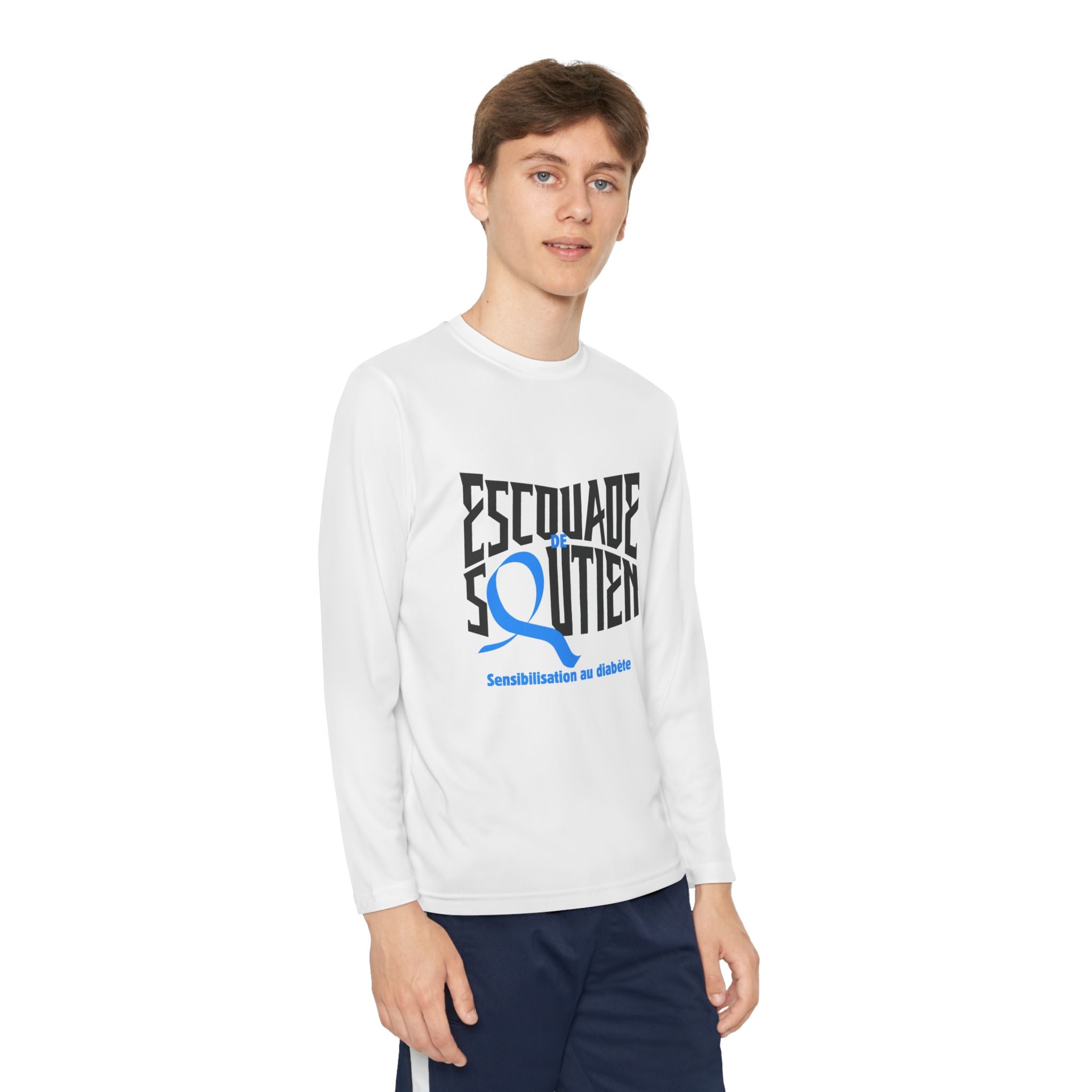 The Diabuddies Store Diabetes Support Squad (French) - Long-sleeved Youth Tee Diabetes Support Squad (French) - Long-sleeved Youth Tee: Unite against diabetes with the Diabetes Support Squad Kids' Tee! This super-soft long-sleeved Tee is perfect for littl