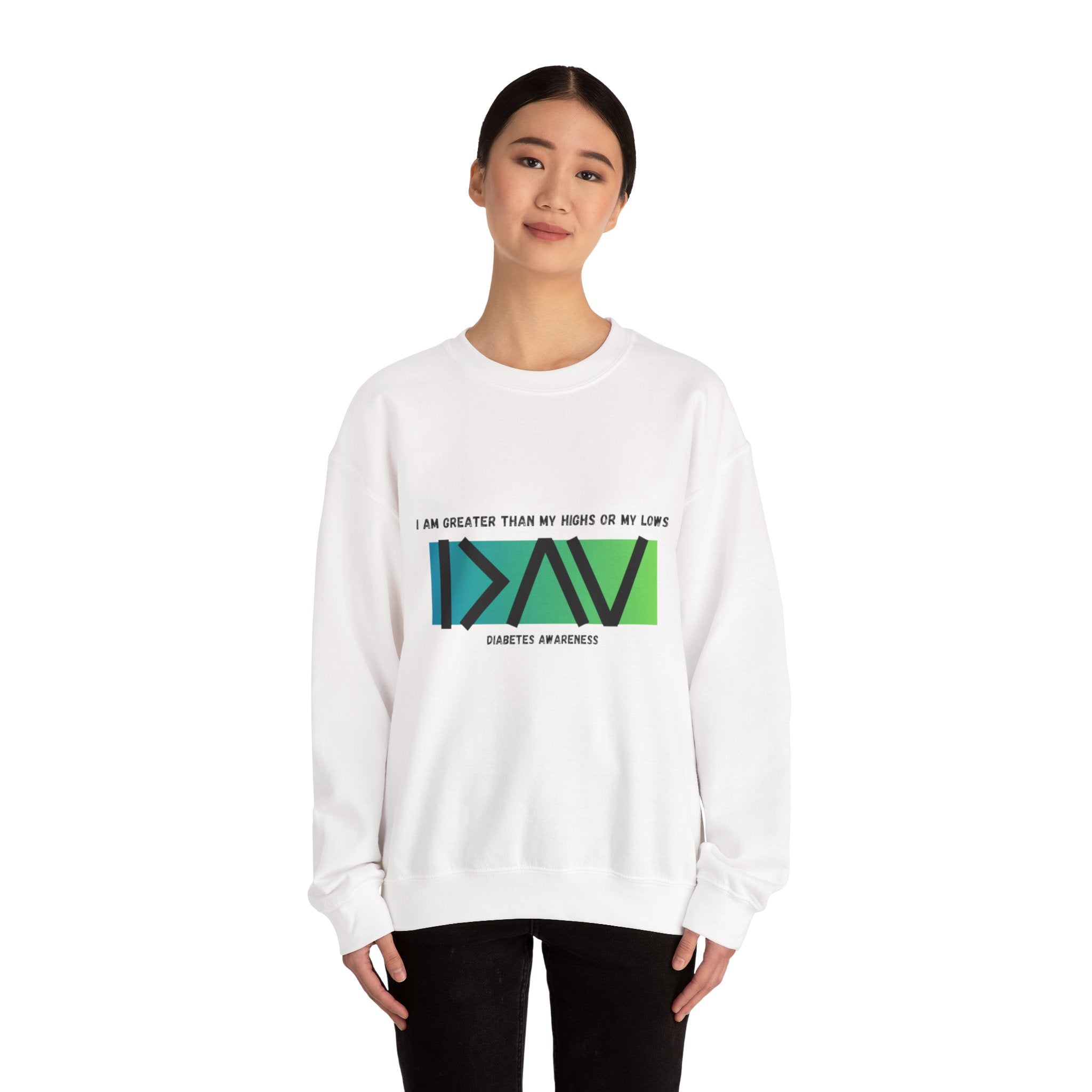 Greater Than My Highs (Green) - Unisex Sweatshirt The Diabuddies Store Sweatshirts $32.95