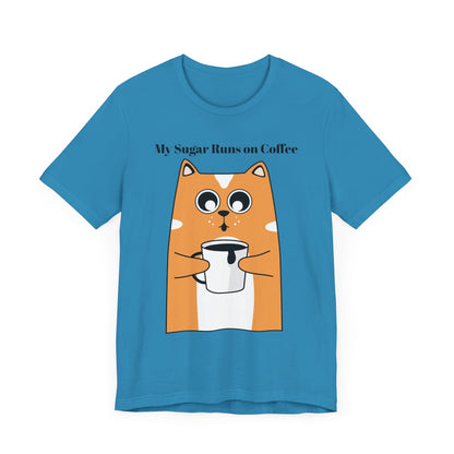 Sugar Runs on Coffee - Unisex Tee The Diabuddies Store T-Shirts $24.25