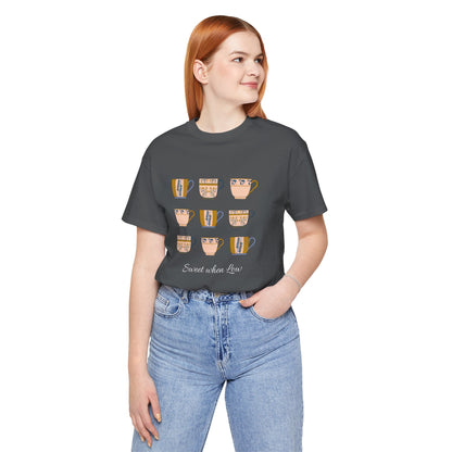 The Diabuddies Store Diabetes Awareness, Sweet when Low - Unisex Tee Diabetes Awareness, Sweet when Low - Unisex Tee: Why not add sugar when low? This "Sweet When Low" tee gets it. For those who know the unique craving for something sweet during a blood s