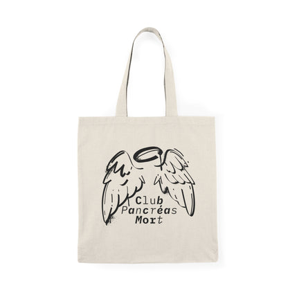 The Diabuddies Store Dead Pancreas Club, Angel Wings (French) - Tote Bags Dead Pancreas Club, Angel Wings (French) - Tote Bags: Carry your essentials with French elegance and a dash of wit. This durable canvas tote, playfully named "Dead Pancreas Club," f
