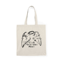 The Diabuddies Store Dead Pancreas Club, Angel Wings (French) - Tote Bags Dead Pancreas Club, Angel Wings (French) - Tote Bags: Carry your essentials with French elegance and a dash of wit. This durable canvas tote, playfully named "Dead Pancreas Club," f